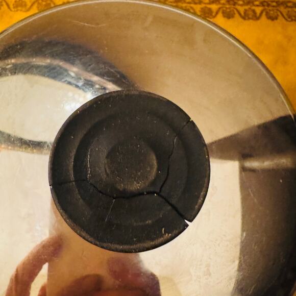 VTG Revere Ware Copper Clad Bottom  1.5 Quart Stainless Steel Sauce Pan Lid USA - Picture 5 of 11